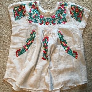 Embroidered shirt, short sleeve shirt NWT